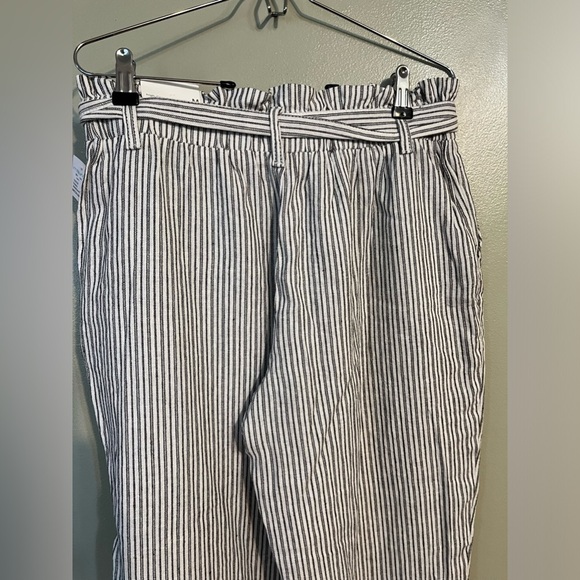 Maurice’s Womens High Rise Paper Bag Belted Linen Bland Pants Pockets M NWT - Picture 7 of 13